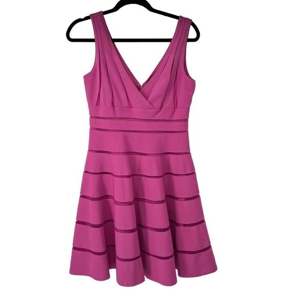 JS Collections Pink‎ Sleeveless Fit & Flare Dress - Picture 1 of 7